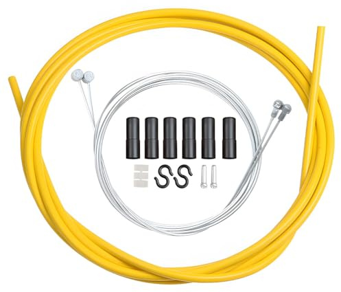 KOQAIIZ Fahrrad Schaltzug Set, Bowdenzug Universal Fahrrad Schaltzug Set, Hülle und Bremse mit Endhülse Endkappen/O-Ringe Donuts Bremsseil und Schaltseil