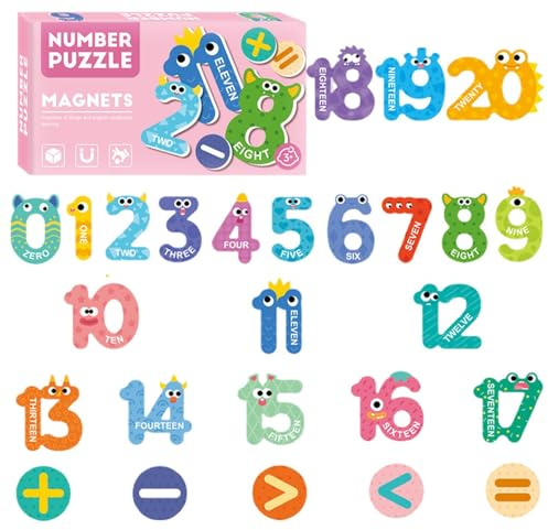 Magnete mit großen Zahlen, magnetische Zahlen für Kühlschrank, Magnete zur Multiplikation von Mathematik, Spielzeug für Multiplikationszahlen, Teilung, Summe und Subtraktion, für Mädchen und