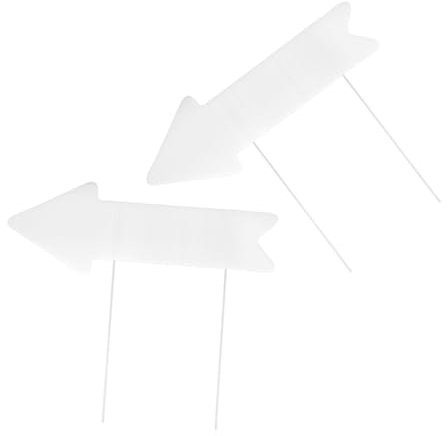 WEKADRIN 2pièces Panneaux Verts Arrow Directionnels Amovibles Avec Piquets Pour Événements Plein Air Panneaux Personnalisables Pour Jardin Et Mariage