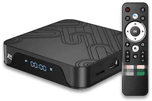 Z8 Pro Android TV Box 4G,4K HDR Android 10/12 Box pour Le déplacement Support HD 2.0 Max à la Sortie 8K,Streaming Box avec GPU Mali-G31,Smart TV Box Stockage USB Externe Max à 2TB