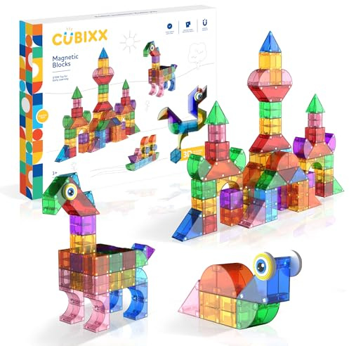 Cubixx - Magnetic Building Blocks for Kids 3+ Years Old, Creative Educational Toys in a Set of 85 Pieces, Magnetic Building Toys for Girls and Boys