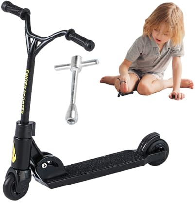 Generico Roller für Stunts mit den Fingern – Spielzeug für die Finger auf Zwei Rädern, Tretroller-Set mit winziger, tragbares interaktives Modell für das Training 'Agil