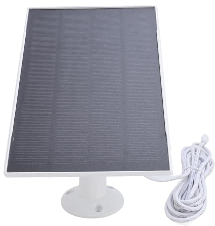 Generic Solarpanel für Vogelfutterhaus-Kamera, 360-Grad-Montage 2-in-1 USB C 8 W, Kamera-Türklingel, IP66 Wasserdichtes Solarpanel für den Außenbereich (White)