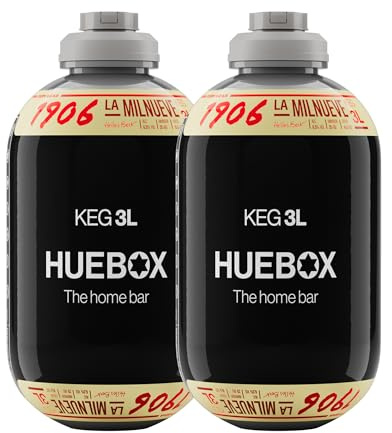 1906 - Reserva Especial, Cerveza Barril 3 L Tirador HUEBOX, Pack 2, 6 L | Lager Extra, Maltas Tostadas, Lúpulo Perle, Barril 3 L, Compatible HUEBOX, Cánula