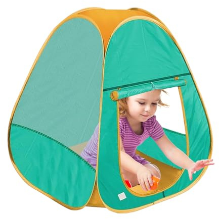 Kinderspielhaus – Pop-Up-, Aktivitätsecke | Zusammenklappbarer Spielraum für drinnen und draußen, sensorisches Versteck aus Mesh, Spielaufbau und tragbare Unterhaltung für Kinder, Garten, Schlafzi