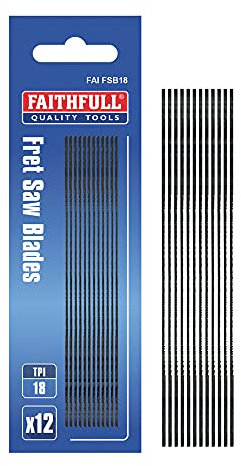 Faithfull Fretsaw Blades (Pack 12) 18 Tpi