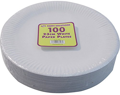 1000 White Paper Plates - 9 inch/23cm Quality Durable Plates Ideal for hot and Cold Food