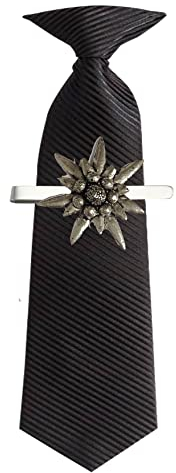 Krawattenklammer Krawattennadel Edelweiss mit Schachtel, Geschenk