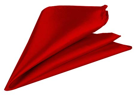 Trimming Shop Italienische Quadratisch Satin Taschentuch Für Formelle Kleidung, Hochzeit, Ball, Celebration, Ball, Partys - Unisex, Klassisches Design - Tief Rot, 23cm, 9 (23cm)