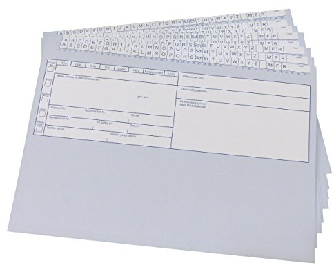 50 Stück Patientenkarteikarten in Blau - geschlossen DIN A5 für Krankengymnastik/Physiotherapie/Ärzte (22698)
