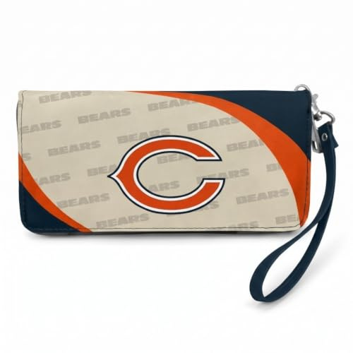Littlearth NFL Curve Damen Geldbörse mit Reißverschluss und Abnehmbarer Handgelenkschlaufe, Teamfarbe