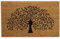 Black Ginger Cast & Home Coir Door Mat | 75 x 45 cm | Mulberry Tree of Life Design | Non-Slip Backing, Sustainable, Indoor/Outdoor