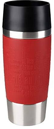 Tefal Travel Mug isotherme 0,36 L, 100% hermétique, Conservation et maintien de la température optimales, Ouverture par pression, Accès boisson à 360°, Sans BPA, Base antidérapante K3084114