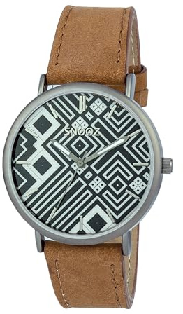 Snooz Men's Quartz Analogue Watch with Leather Strap Saa1041-83