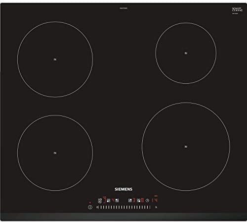 Siemens iQ100 EU631FEB1E hobs Negro Integrado Con - Placa (Negro, Integrado, Con placa de inducción, Cerámico, 1400 W, 14,5 cm)