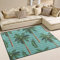 yibaihe Palmen Bäume auf hellblau Hintergrund Bedruckt Große Fläche Teppiche, leicht Rutschfeste antistatisch wasserabweisend Boden Teppich für Wohnzimmer Schlafzimmer Home Deck, 160 x 122 cm