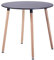 H.J WeDoo Runder Esszimmertisch Design Küchentisch Skandinavisch Esstisch MDF mit 4 Buchenbeine, HxD: 73 x 80 cm, Schwarz