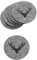 Boltze Home Collections Untersetzer Tjark grau Ø 10 cm - 6er Set - (grau Hirschkopf)