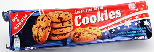 Gut & Günstig Cookies American Style, 12er Pack (12 x 225g)