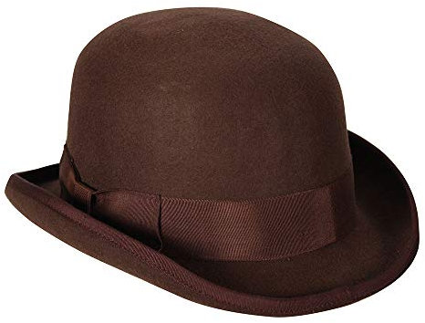 PAPSTAR WOOOOZY Hut Melone Deluxe, braun, hochwertig verarbeitet - Kopfweite 59