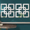 QMDECOR 2 Stück silberfarbene, verspiegelte Wanddekoration, 31x31 cm, dekorativer Spiegel, moderne Mode, DIY-Wandspiegel, quadratisch, wunderschön, schicker Spiegel für Zimmer, Heimdekoration