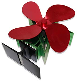 WFDG 4 Cuchillas Gran Estufa de Flujo de Aire del Ventilador de Calor Chimenea Calor de Gas Distribución Ventiladores Horno de leña Quemadores Inicio Chimenea Piezas Ventilador de aspas H11.19