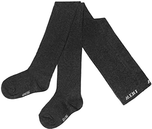 Weri Spezials Baby und Kinder Strumpfhose Baumwolle für Mädchen UNI Glatt in mehreren Farben (170-176, Anthrazit)