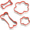 Cookieque - Set di 4 formine per biscotti a forma di osso (16,5 x 12,8 x 3,2)