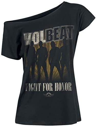 Volbeat Fight for Honor Frauen T-Shirt schwarz L 100% Baumwolle Band-Merch, Bands