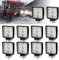 SWANEW 10 Stück LED Arbeitsscheinwerfer DC 12-24V Zusatzscheinwerfer Arbeitslicht 48W Scheinwerfer Arbeitsleuchte 6000K Flutlicht
