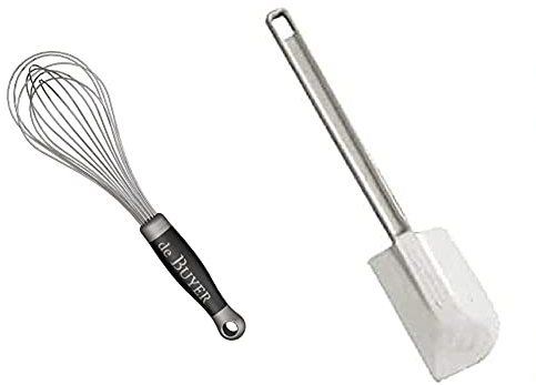 DE BUYER -2610.25 -fouet professionnel fils inox goma 25cm & 891.24N -spatule maryse patisserie L.25 cm