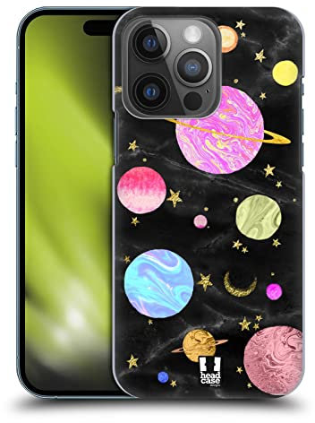 Head Case Designs Pianeti Galassia Marmorea Custodia Cover Dura per Parte Posteriore Compatibile con Apple iPhone 14 PRO