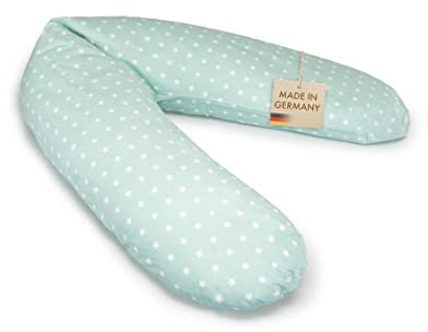 pic Bear Classic 190cm Stillkissen - hochwertiges Schwangerschaftskissen - (100% Jersey Baumwolle, Sterne Celadon)