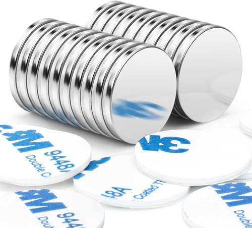 Wukong Super Strong Magnets, 20x2 mm | 20 Pack Heavy Duty Round Magnets for Fridge, Crafts, Pin Board, Notice Board, Office Crafts