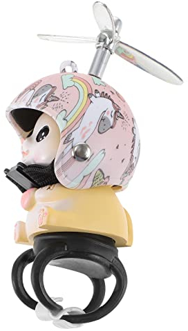 GALPADA Fahrradklingel Katze Fahrradklingel Für Kinder Süße Mit Propeller Helm Auto Armaturenbrett Dekore Fahrrad Katze Helm Spielzeug