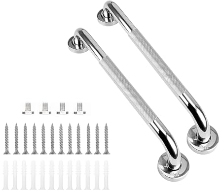 supregear Haltegriffe für Badewannen und Duschen (2er-Pack), Rutschfeste Badezimmer-Griffe, Duschgriff aus Edelstahl 304, Toiletten-Handicap-Senioren-Hilfsgriff für mehr Sicherheit im Bad, 40 cm