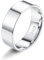 Milacolato S925 Sterling Silber Ringe für Damen 18K Weißgold Gefüllt Plain Daumen Stapelbare Statement Ringe Hoch Polierte Ewigkeit Hochzeit Band Ringe 1mm 2mm 3mm 4mm 6mm 8mm