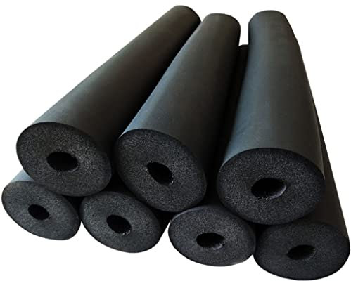 HAIRIT Outdoor Antifreeze Insulation Pipes Foam Tube, 1.8m Slit Self-Seal Pipe Insulation/Lagging/Cladding, Black Rubber Insulation Hose, Waterproof Retardant