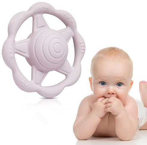Farout Baby Rassel 0-6 Monate ,Rassel und Beißring in Einem ,Baby Spielzeug ab 3 Monate,Greifling und Beissring als Zahnungshilfe Baby.