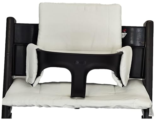 Shabany® Hochstuhl Sitzkissen 100% Bio Baumwolle | Classic Kissen Sitzbezug | Hochstuhlauflage | 2-teilig passend für Stokke Tripp Trapp Kinderhochstuhl |maschinenwaschbar | einfache Befestigung