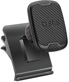 SBS Porte-téléphone magnétique pour Tesla Model 3, S, X, Y, Compatible avec iPhone, Samsung, Oppo, Xiaomi, Huawei et Autres, Clip pour Prise d'air et Base magnétique orientable à 360°