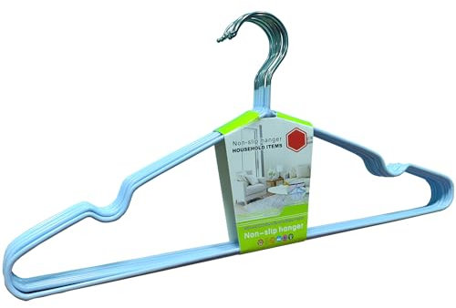 8 Kleiderbügel aus Metall mit Gummibeschichtung, rutschfest, platzsparend, robuste Drahtbügel in Pastellfarben, Organizer für Kleidung, Anzüge, T-Shirts, Hemden, Jacken (Lila)