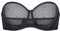 DOBREVA Women's Strapless Bra See Through Sheer Underwired Bras Unlined Plus Size Black 38F
