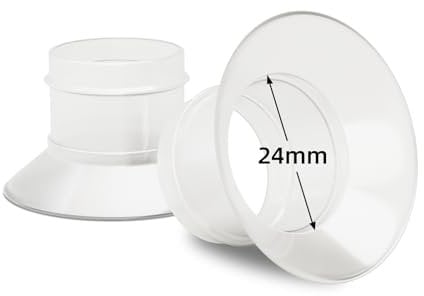 24MM Silicone Flange Inserts Compatible with Momcozy, KISSBOBO, Lansinoh, Elvie, Willow go, Spectra, Medela Freestyle Flex, Breast Pump Shields (2PCS)
