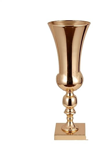 WAOCEO Blumenvase Metall-Eisen-Vasendekorationen for Wohnzimmer, dekorative Vasendekorationen for Haushalts-Esstische und Wohnzimmer Vasen für zu Hause (Color : Gold, Size : 50 cm)
