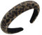 scicent Haarbänder Damen Mode Strass Haarreifen Leopardendruckmuster Haarband Gepolsterte Stirnband Vintage Breit Haarschmuck Kopfband für Mädchen - 26104