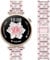 DEALELE Strap Compatible with Huawei Watch GT5 Pro 42mm / GT5 41mm / GT4 41mm / Fossil Women's Gen 6 / Gen 5E 42mm / Garmin Venu 3S, 18mm Bling Diamond Metal Replacement Bands for Women Men, Rose pink