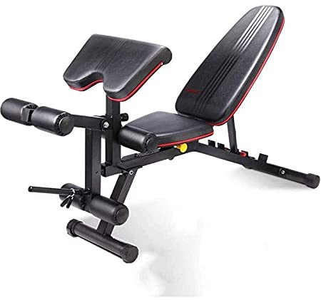 Xiaoxu Verstellbare Hantelbank, Hantelbank, Rückenbrett, Fitnessstuhl, Haushalt, multifunktionale Bankdrücken, Bauchbank
