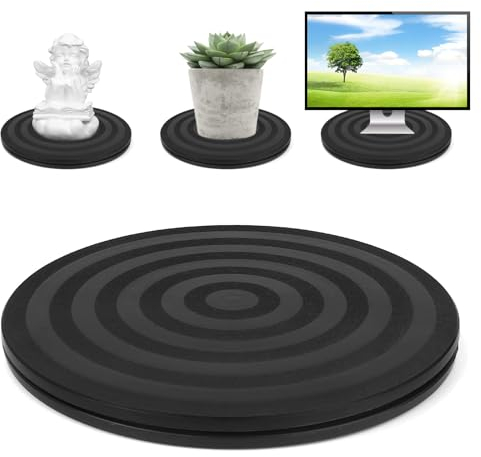 Supporto Girevole di 360° 20CM Base Rotante Cuscinetti Sfera in Acciaio Supporto Girevole Base Rotante per TV,Monitor Multiuso Giradischi Piatto Heavy Duty Stand