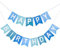 jijAcraft Vorgefädelt Happy Birthday Girlande: 16 × 20 cm Blau Papier Geburtstags Girlande Jungen, Groß Happy Birthday Banner für Kinder, Happy Birthday Wimpelkette für Geburtstagsparty